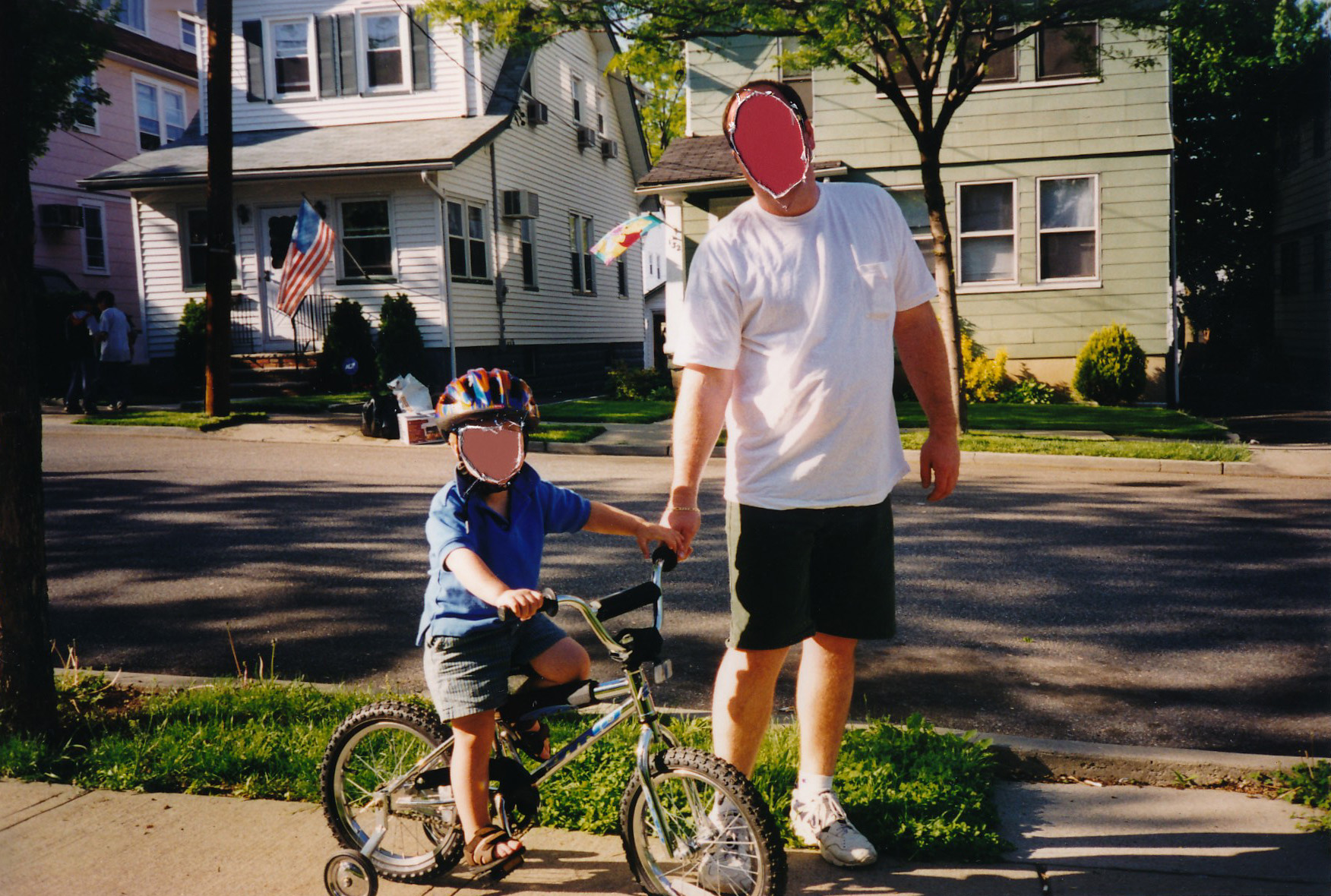 Me and dad and my training wheels, 1999