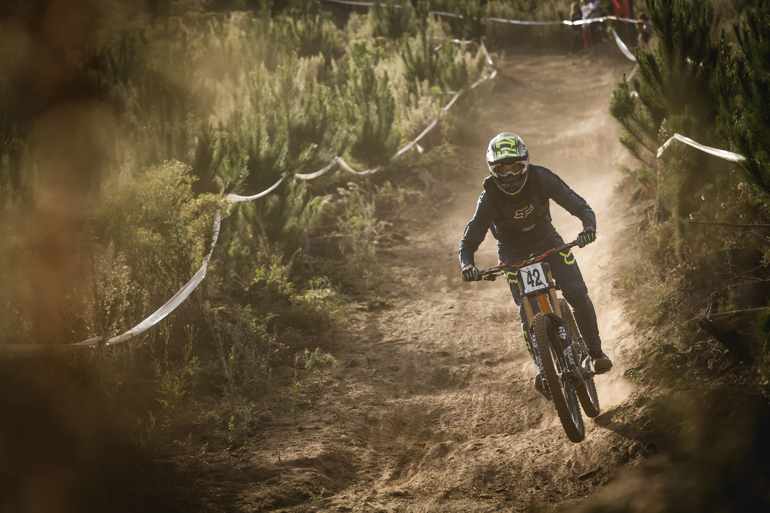 Finn battling it out with Tuhoto at National Champs in Rotorua. PC Cameron Mackenzie