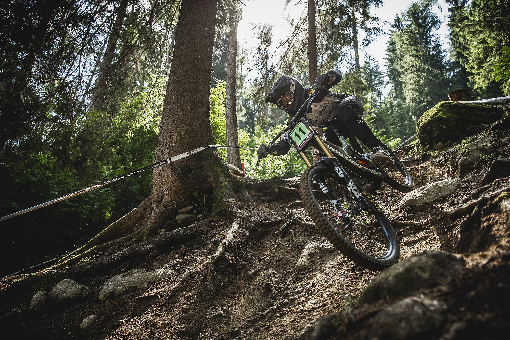 Tuhoto blazing to victory on the extremely raw Val di Sole World Cup course PC Sven Martin