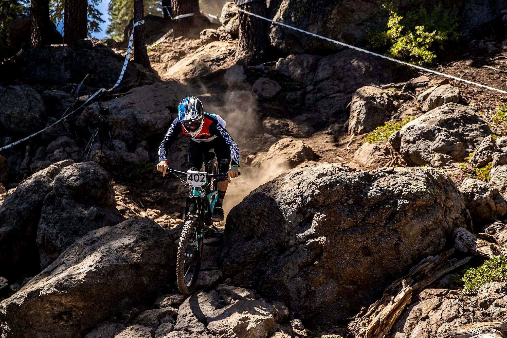 Brady threading the needle at the the penultimate round of the Enduro World Series in North Star, California. Image: Sven Martin
