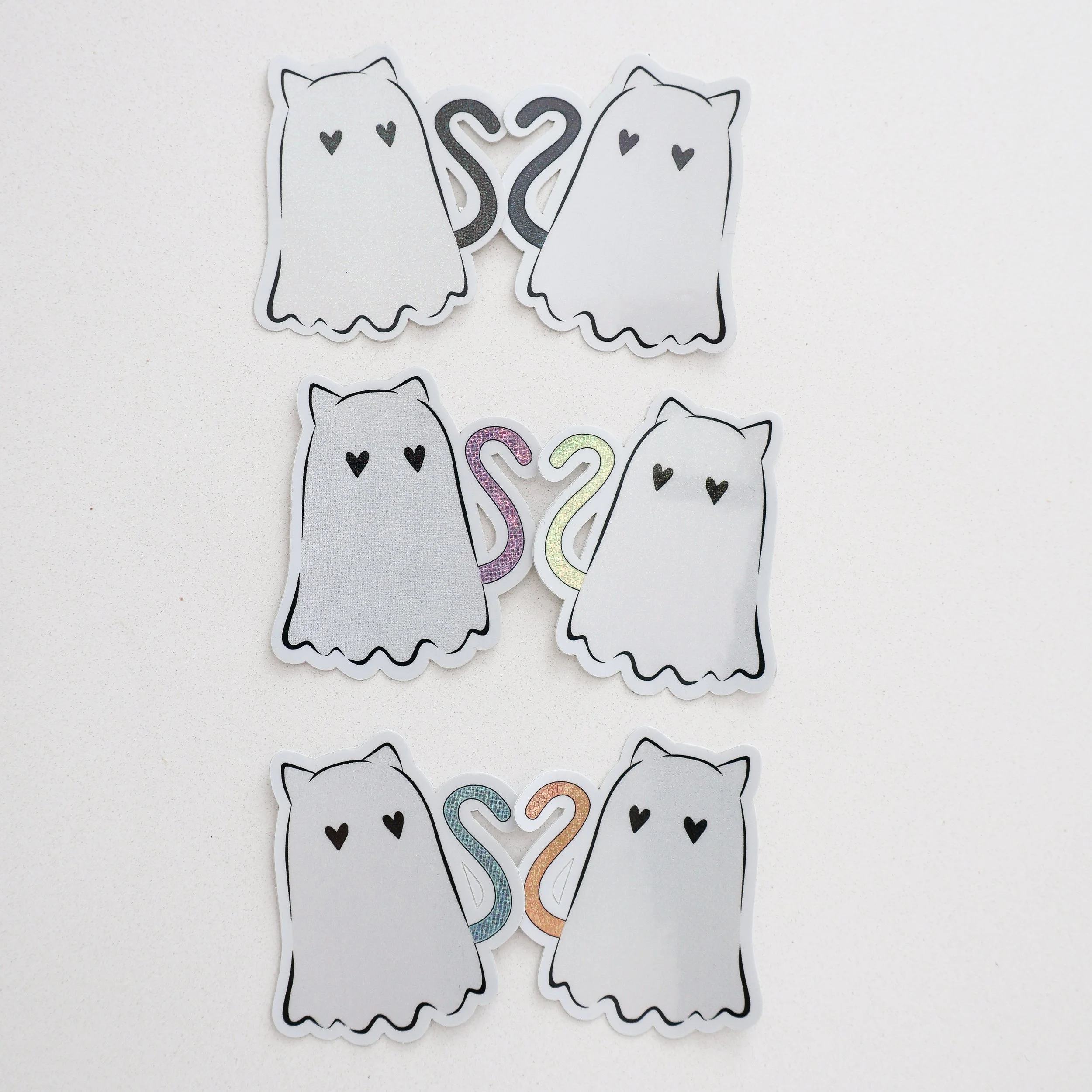 Ghost Cat Sticker (set of 6)