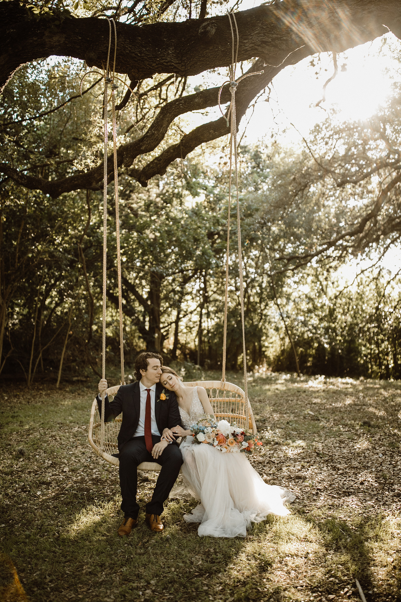 Spring Wedding Flowers | Peach and Blue Florals | Mercury Hall Austin