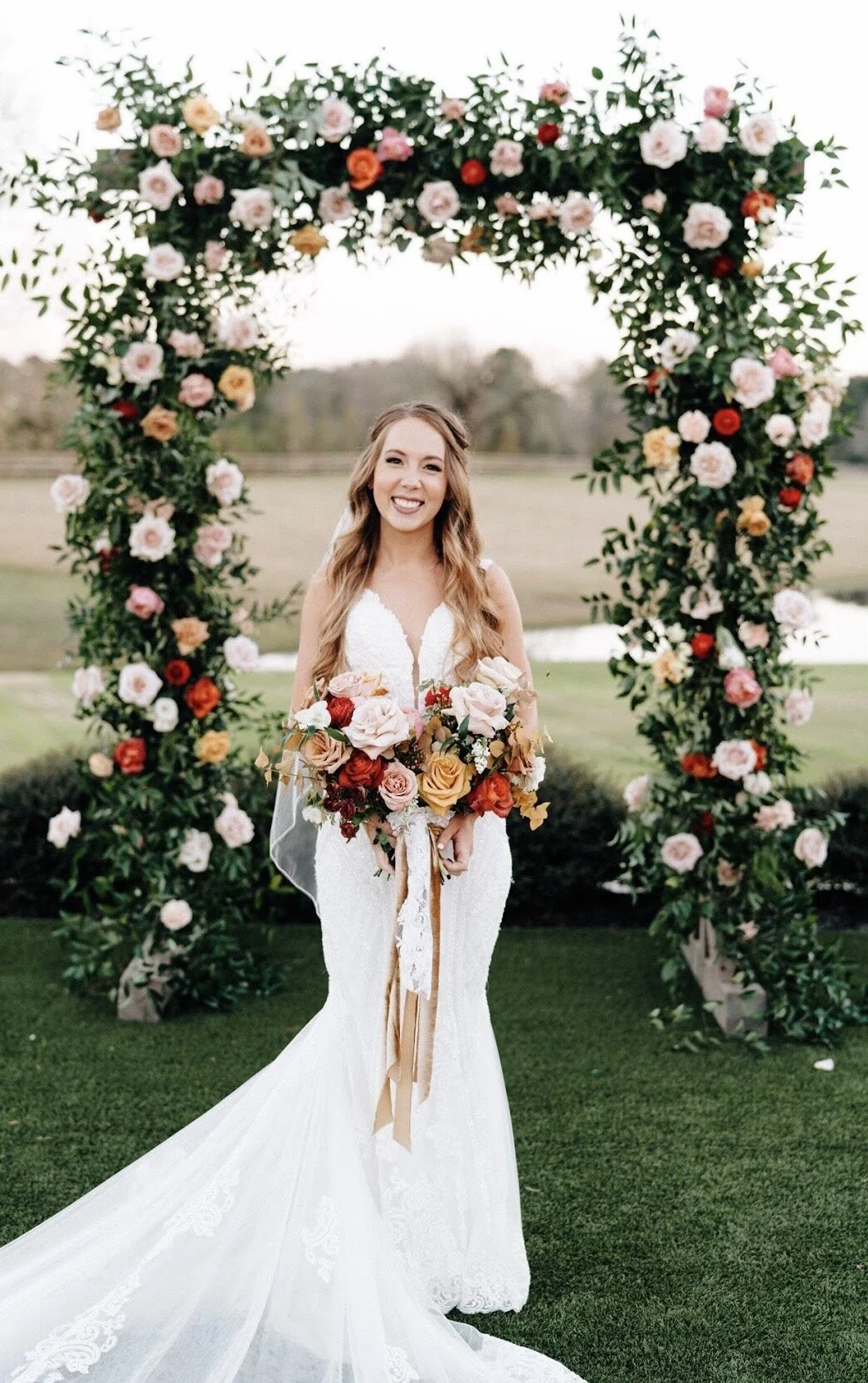 A Honey, Red + Blush Farmhouse Wedding