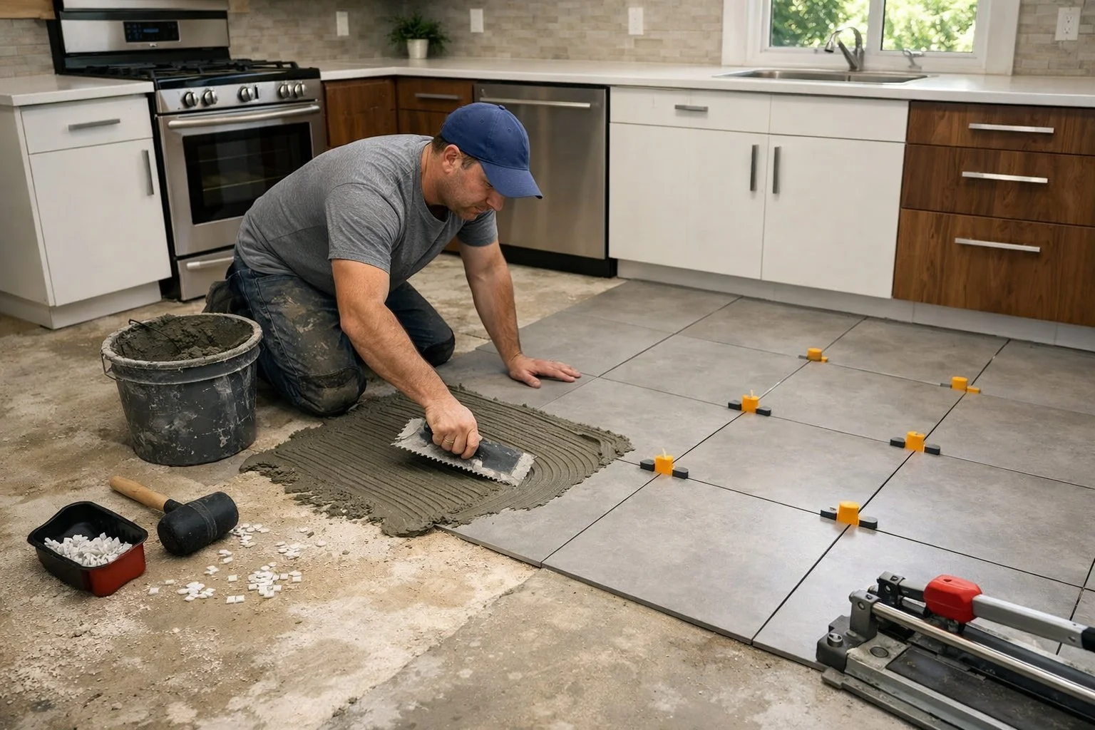 How to Lay Tile Floors in Houston Kitchens