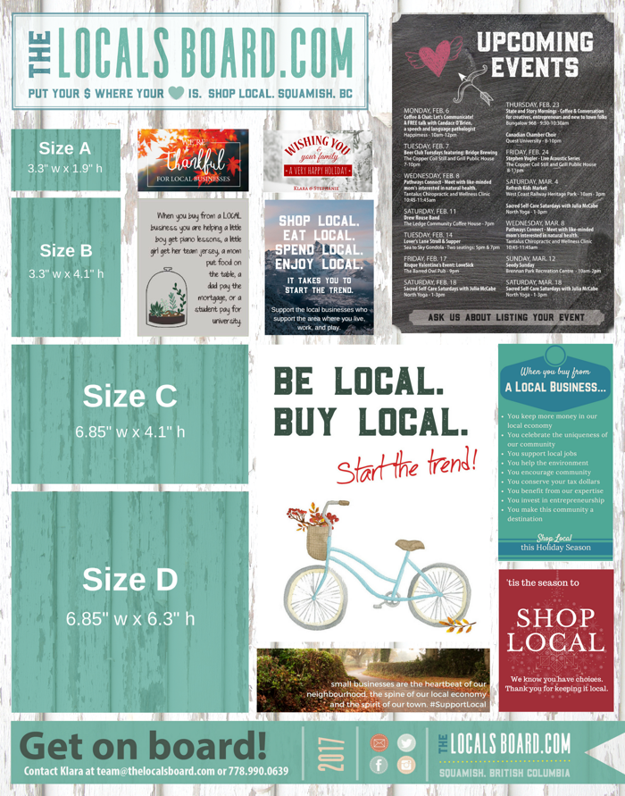*Tthe ads on this poster are larger in perspective on this image than on the actual poster.