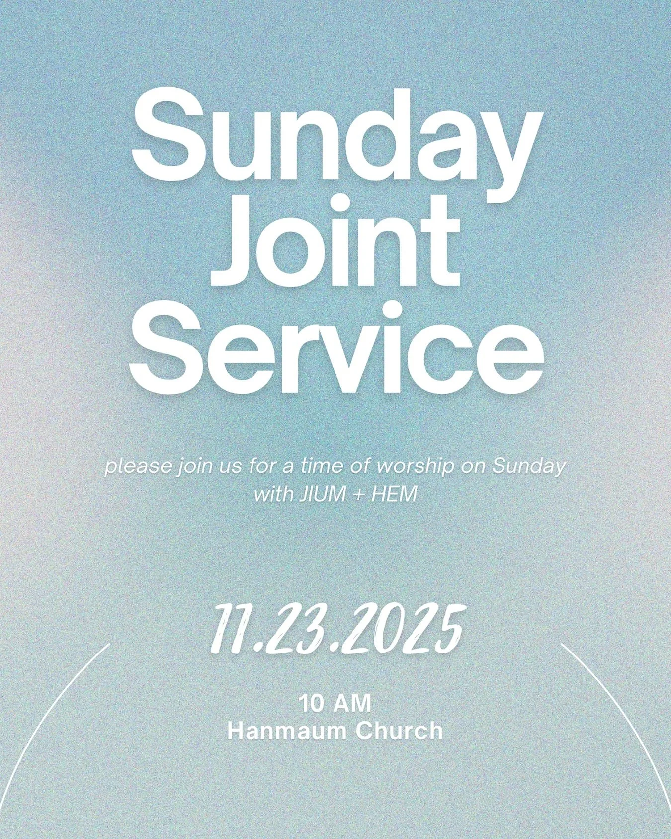 joint worship this upcoming sunday! 

service starts at 10am 😊