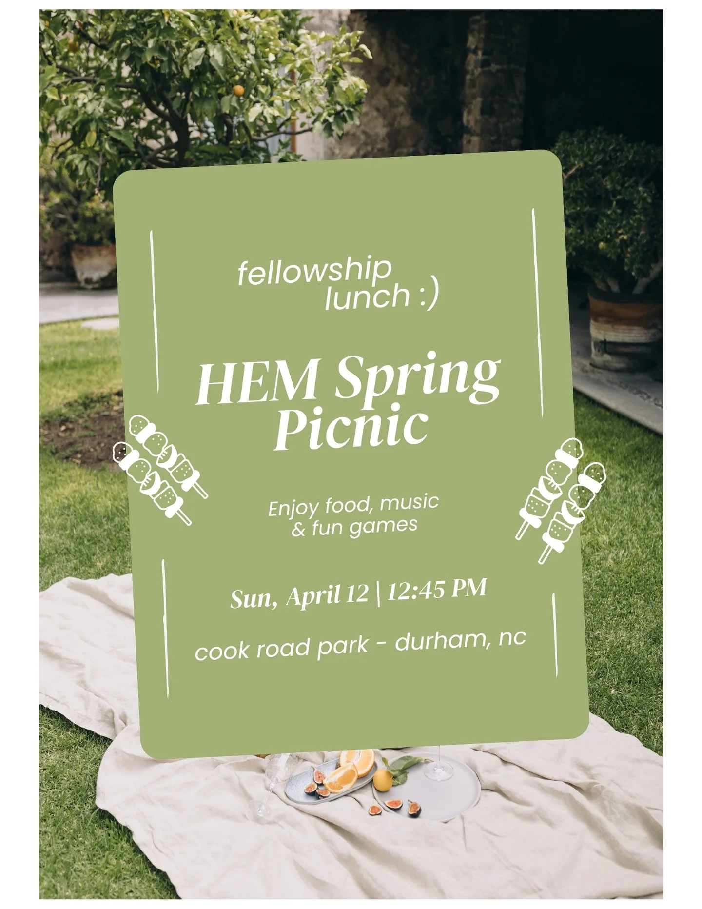 join us for our spring picnic :)