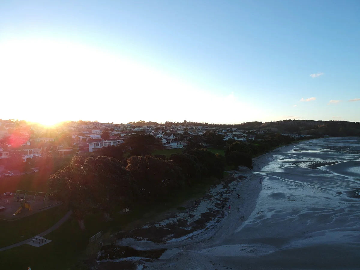 My first aerial photo, unedited - Snells Beach