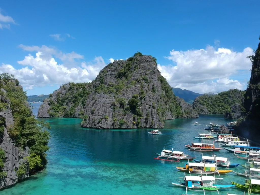 Kayangan lake, drone view