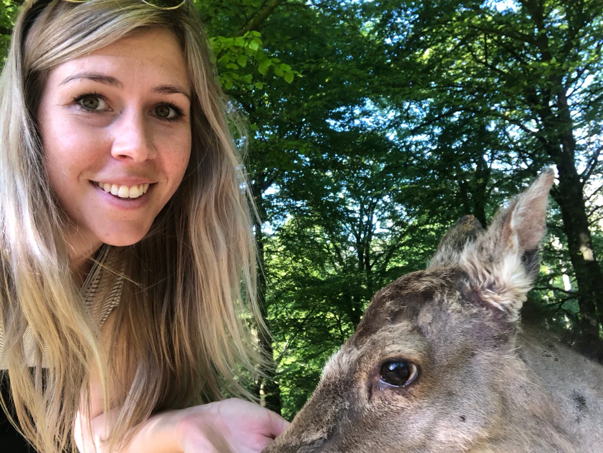 I hate to admit it, but deer selfies would've been much easier with a selfie stick