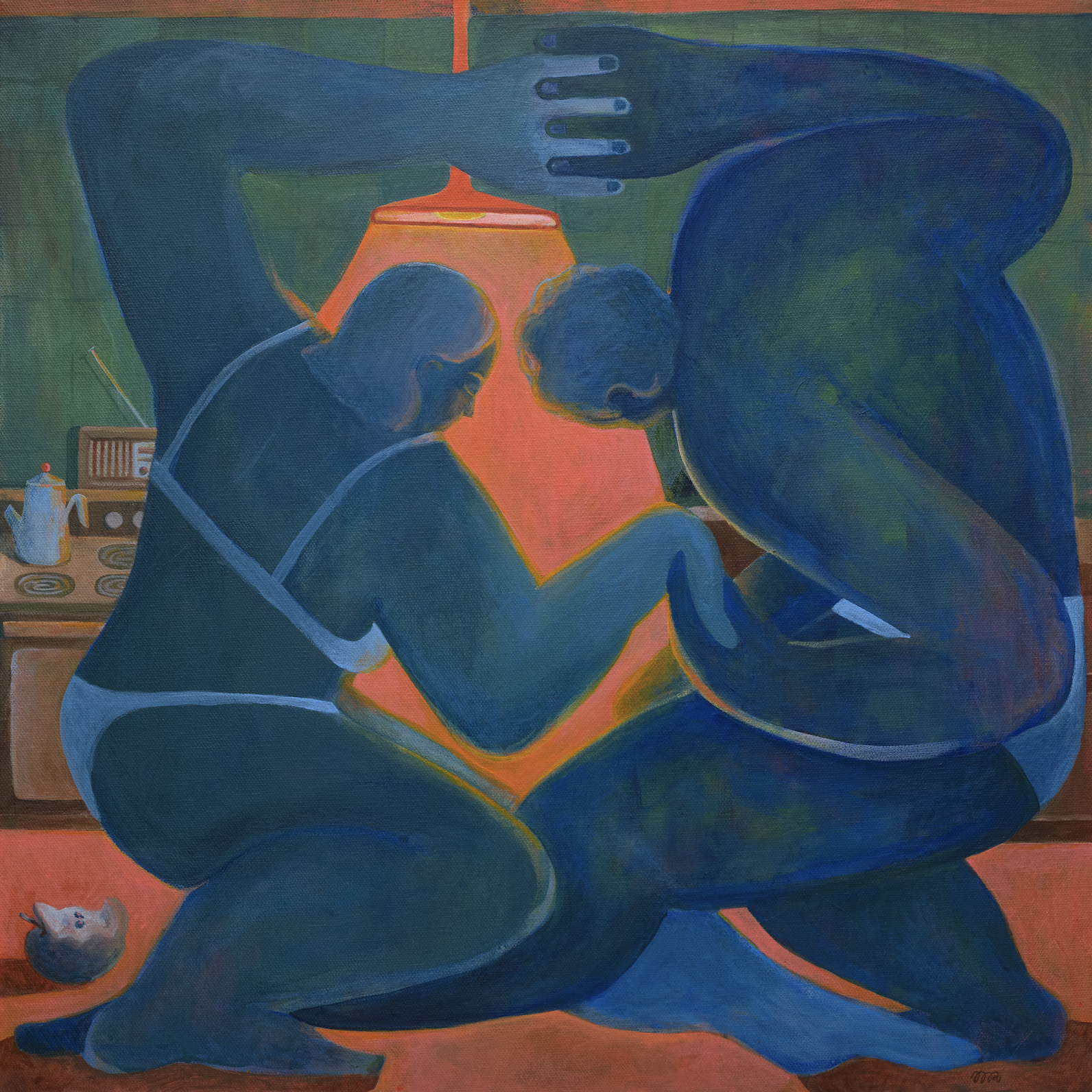 Dancing in the Kitchen - Acrylic on Canvas 20x20 2025