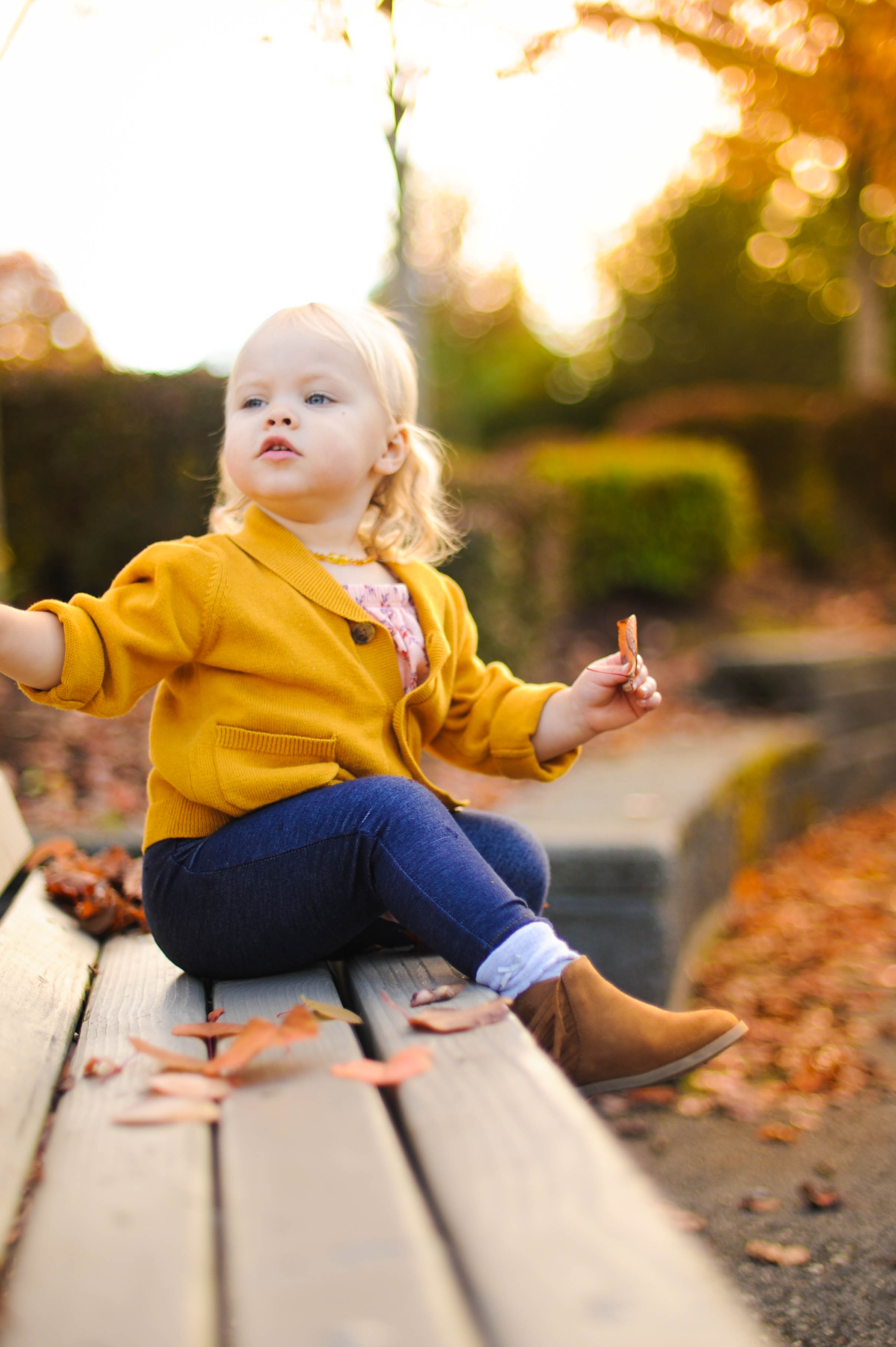 She was clearly worried that another kid was swinging on HER swing... ha ha