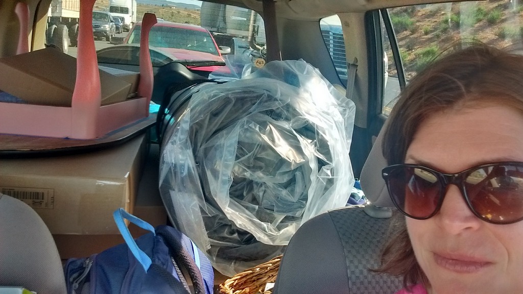 Driving back up with a car full of Ikea, Target, and thrift store finds.