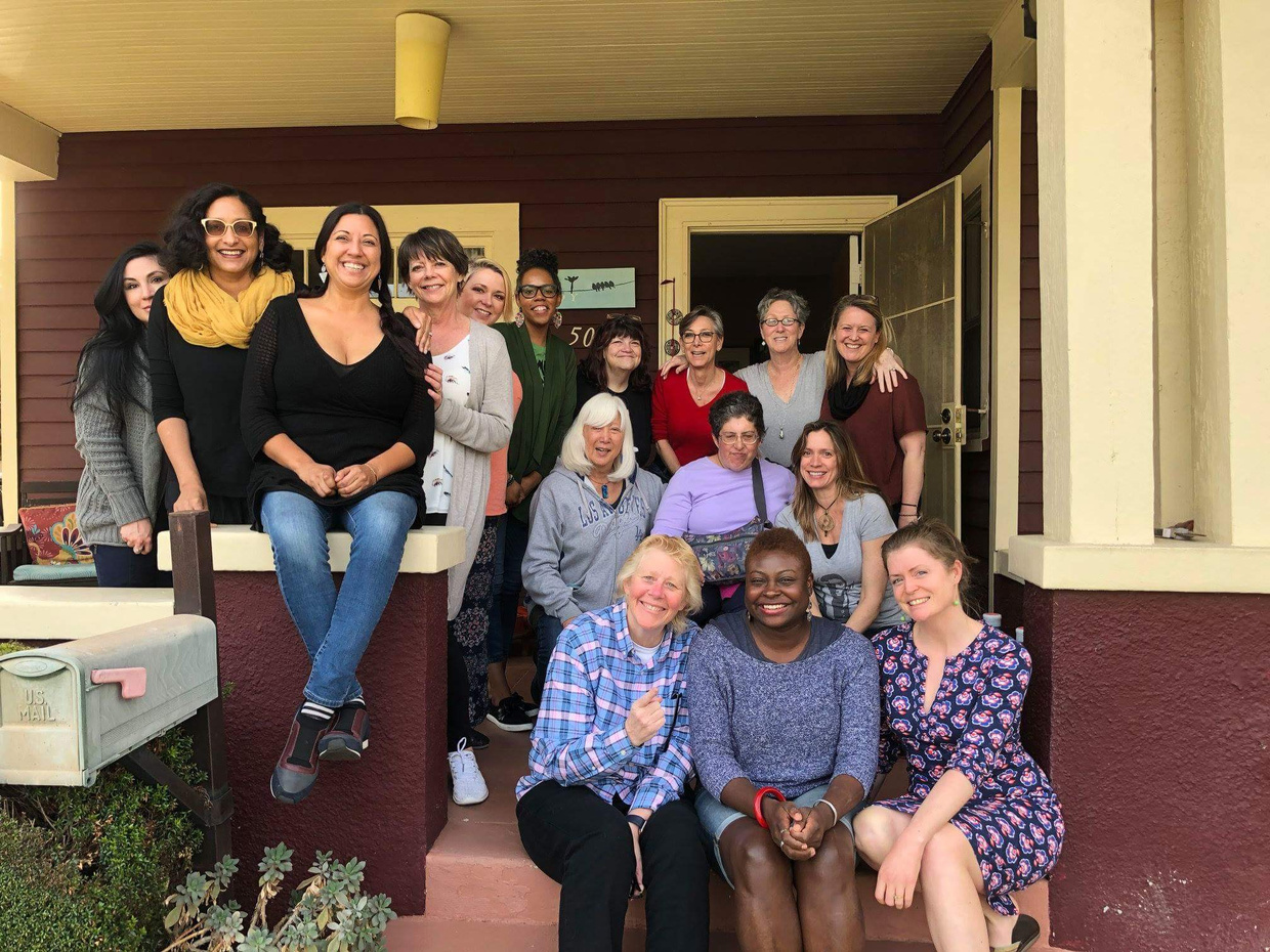 An Amy Ferris workshop in Los Angeles hosted by Kate Anthony. March 2018.