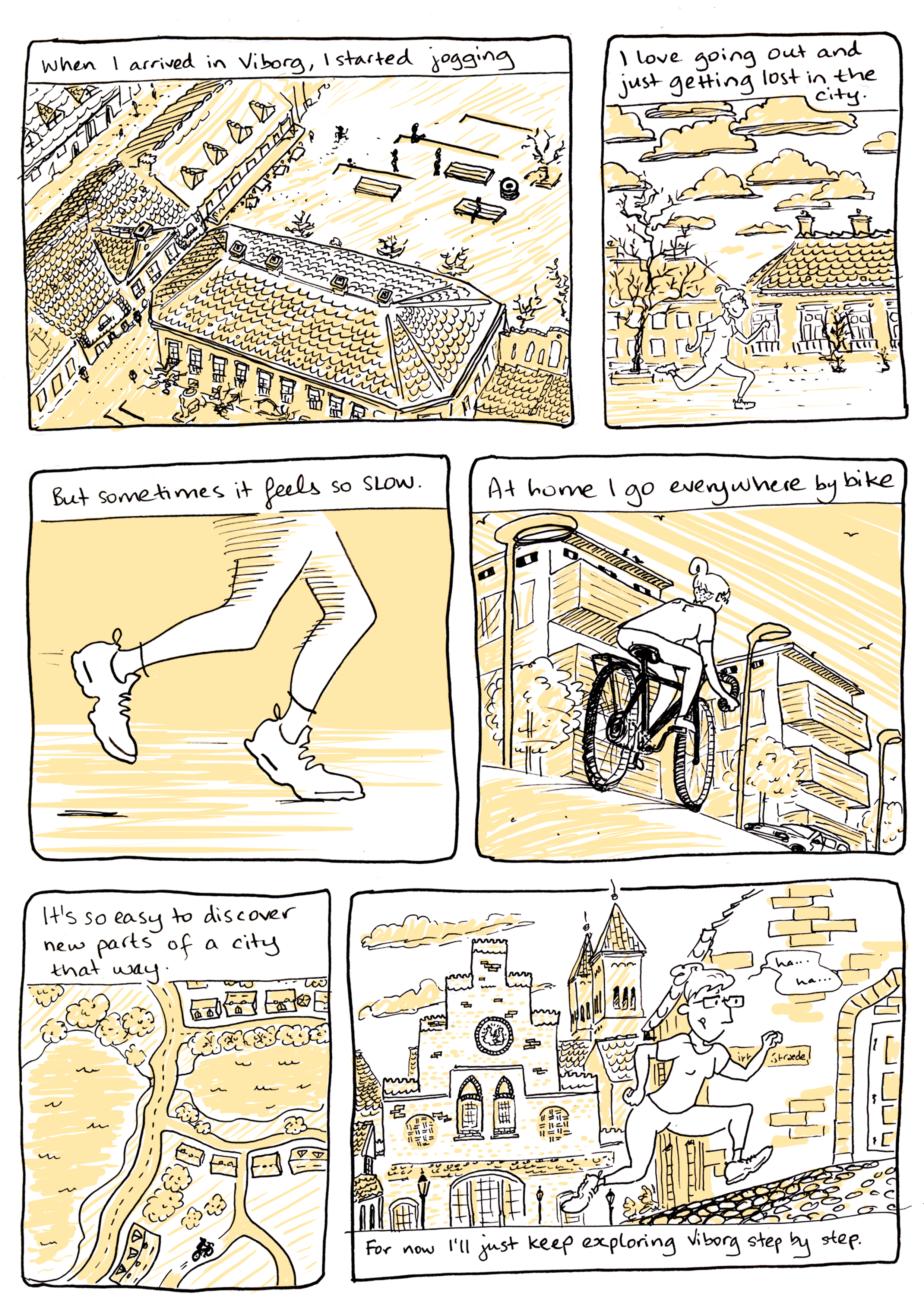  This comic seems to imply that I go running with any kind of regularity. In reality, I sit around and draw about how I ought to go running, and consider that mental exercise to be sufficient. 