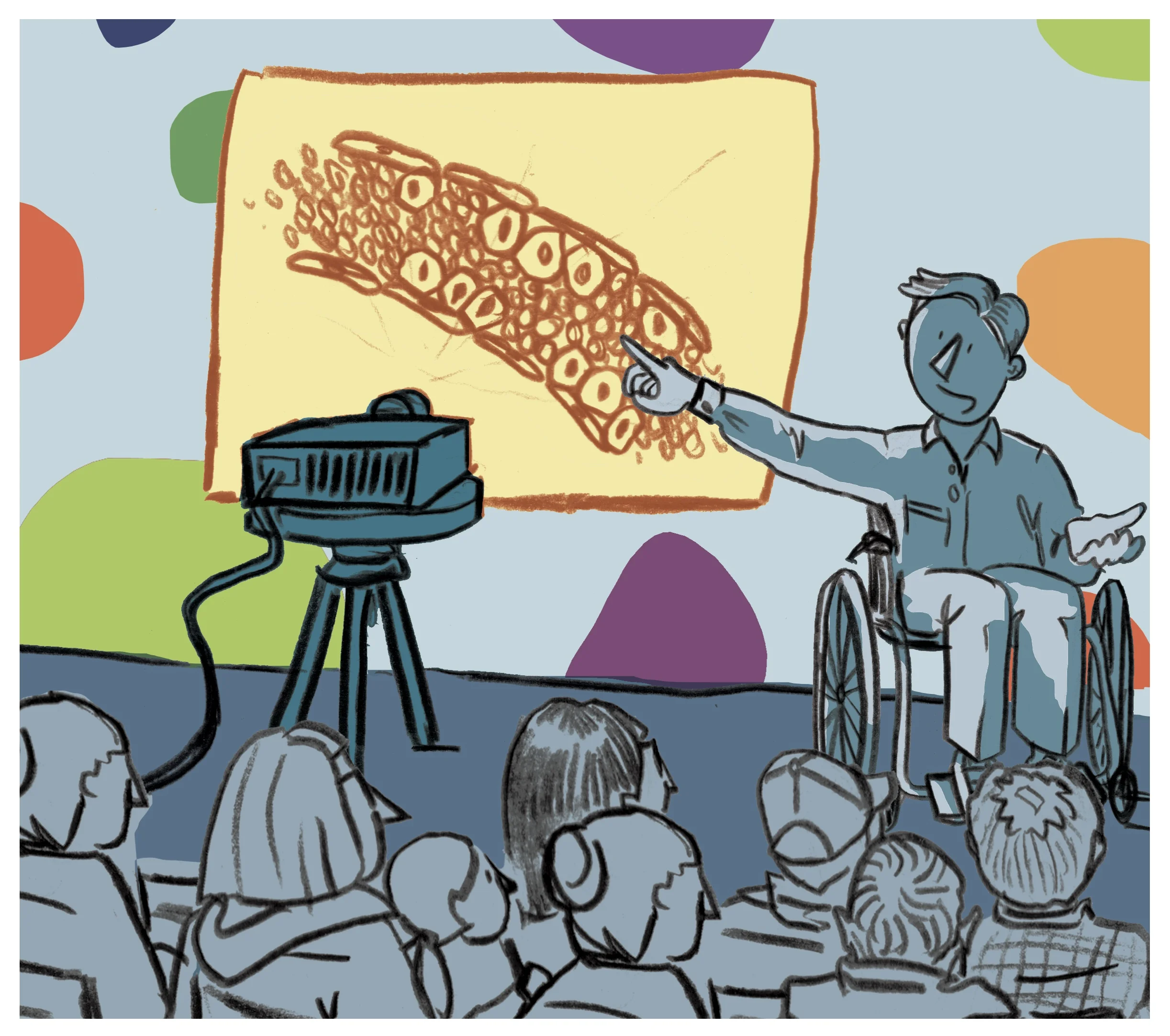 Illustrations for the Kiel University Graduate Center’s brochures. These advertise various course offerings that help graduate students learn better time management, as well as improve their study skills or learn to more effectively communicate and present their research. As always, I am 100% there for anything involving science communication!
