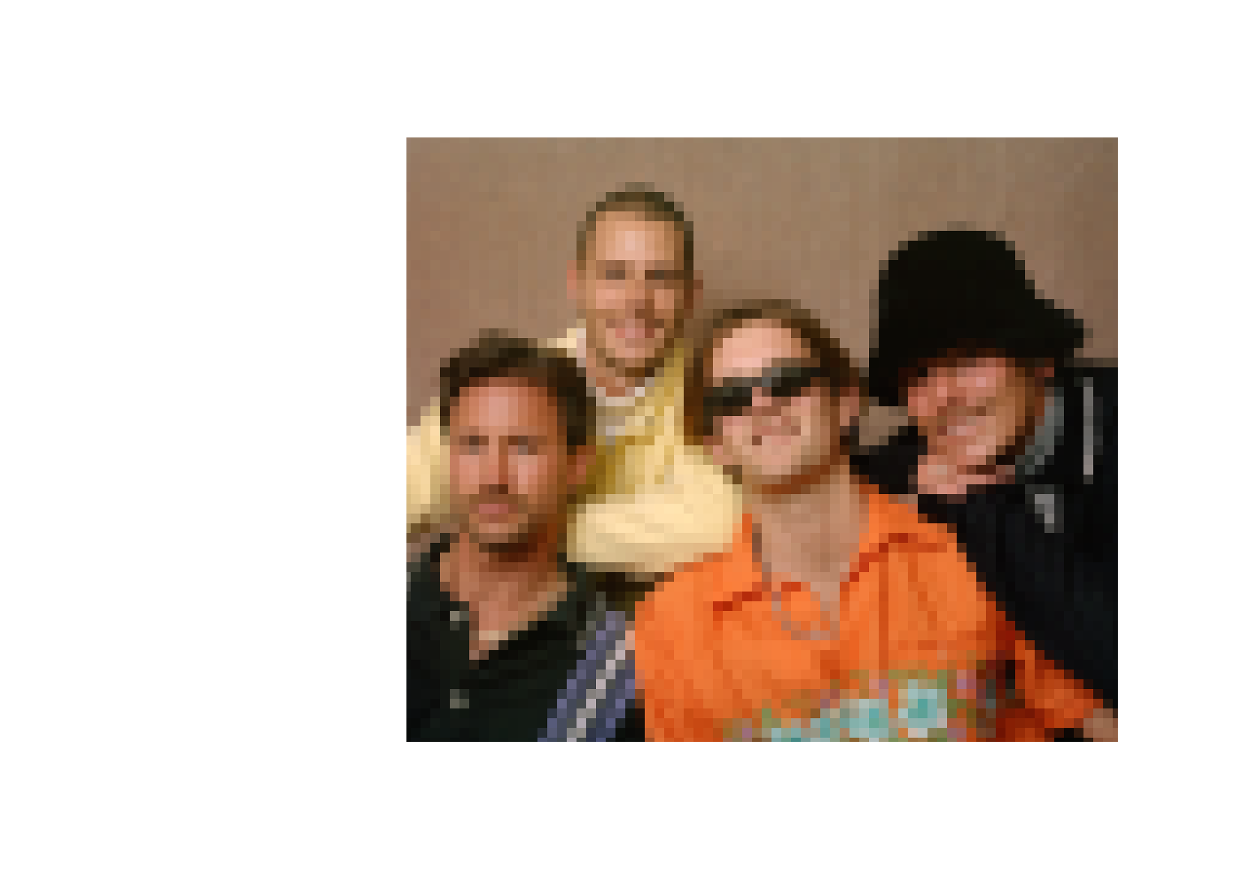  Boy Band  Left To Right . Sion, Jules, Roman, Matteo  Pixelation 