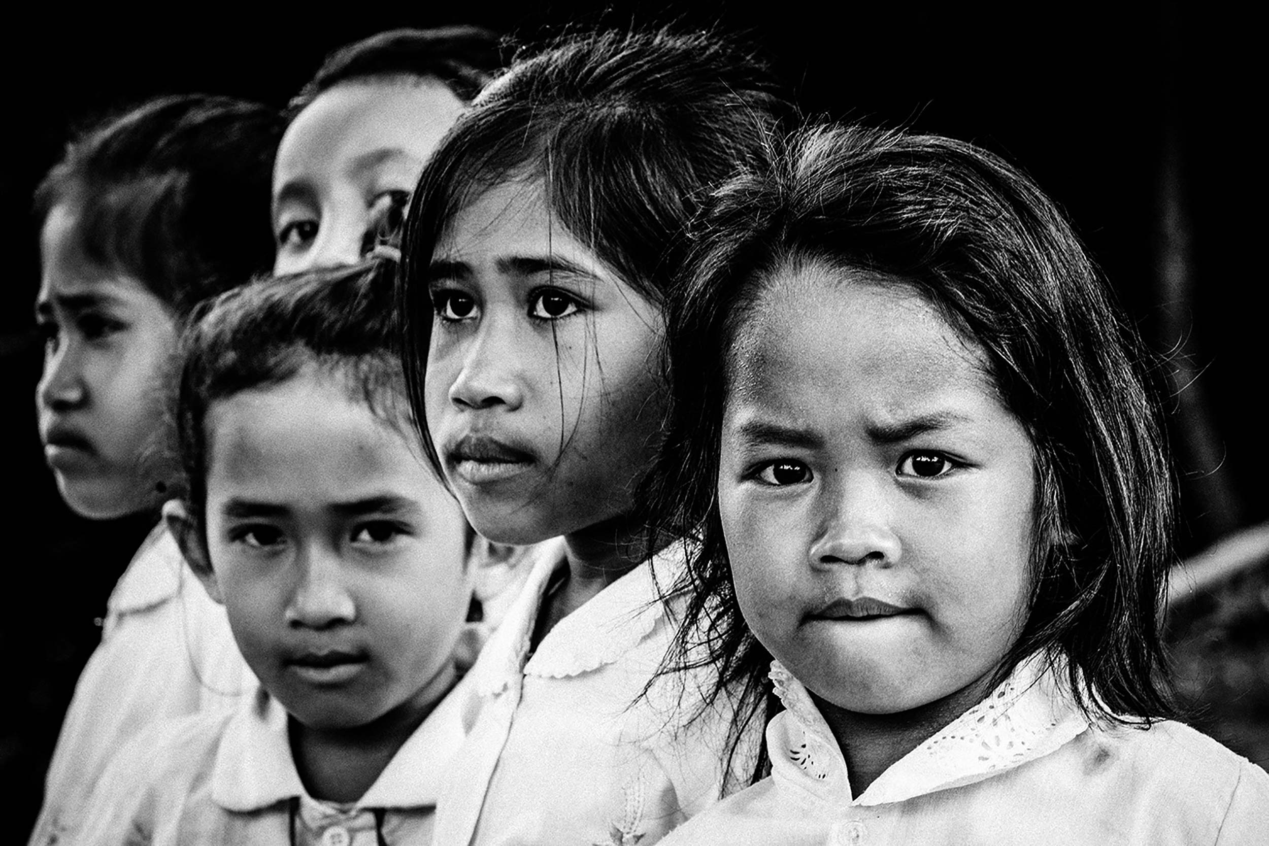 School girls, Southern Laos