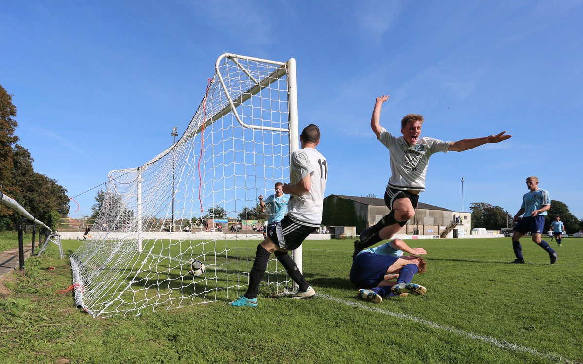 Aaron Atkinson helped Swanage to a 2-0 first half lead