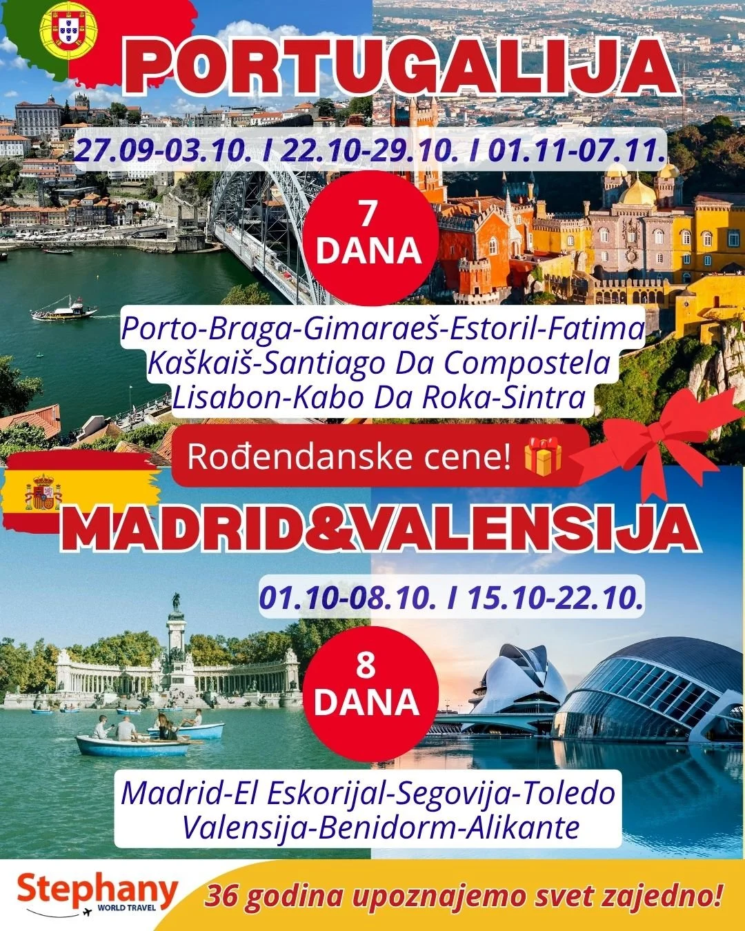 Putovanje Portugalija, putovanje Madrid i Valensija