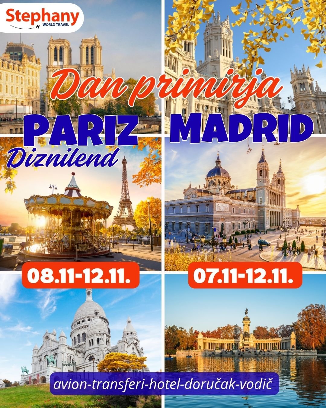 Dan primirja, Pariz, Madrid