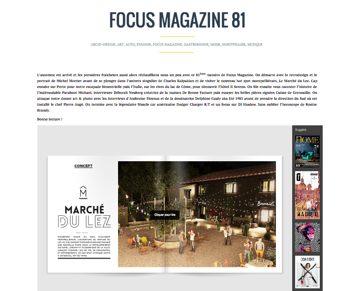 Focus Magazine #8 1 a fait un tour du côté du Marché du Lez et en a profité pour passer par La Baraquette.