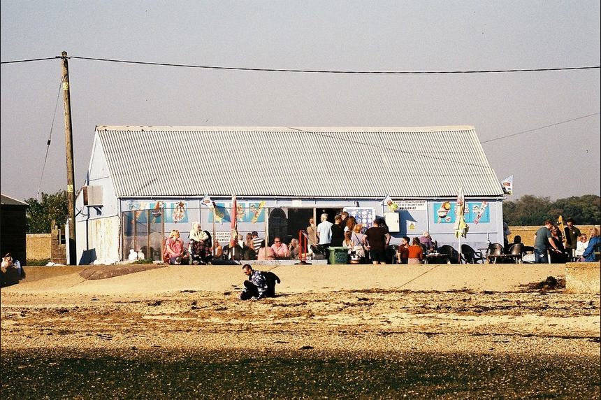 Bateman's Tower Cafe from the beach