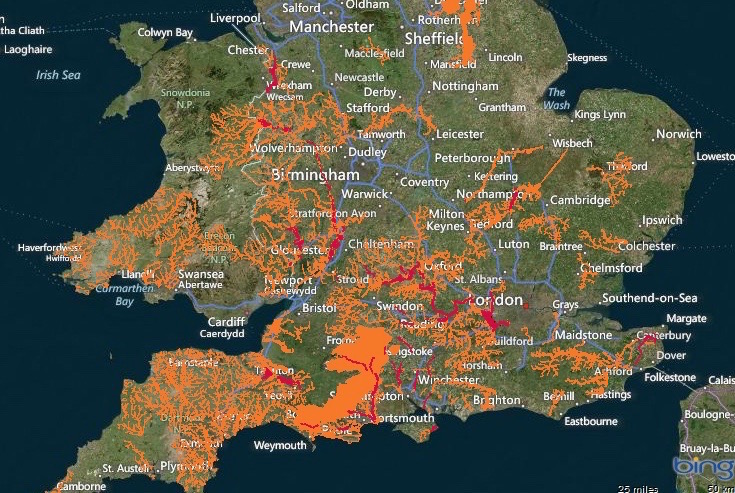 Southern England 2014 Flood Warnings
