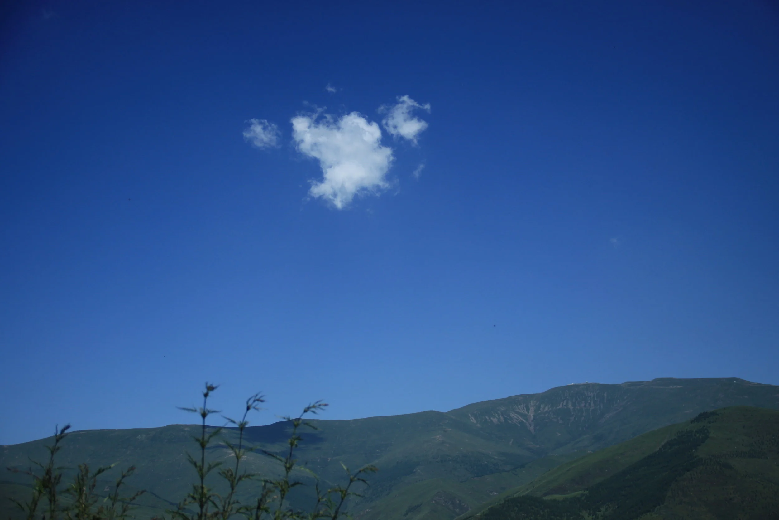 Lonely cloud on a summer day