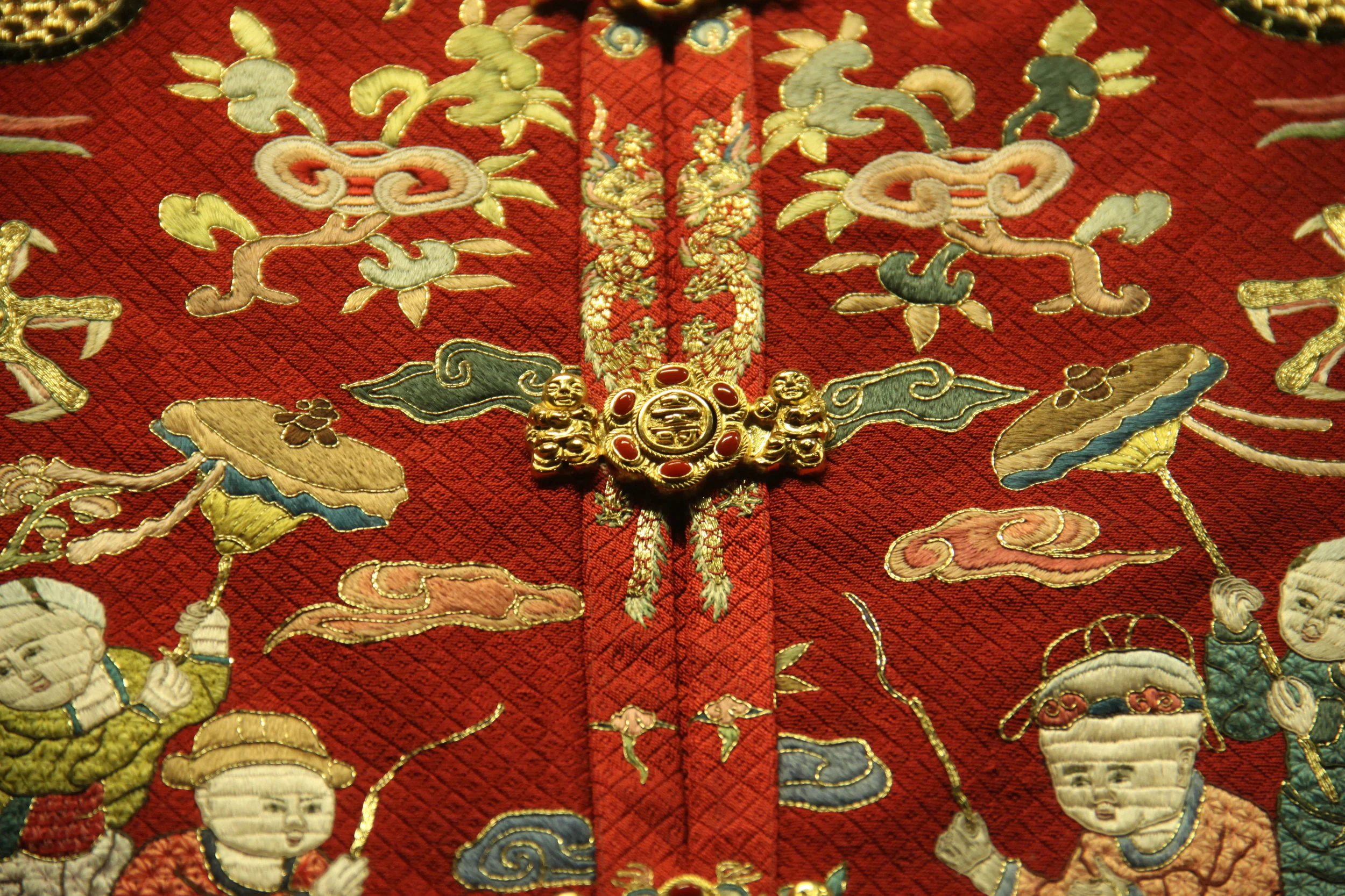 Partial of Ming Dynasty Empress' Hundred Children Jacket