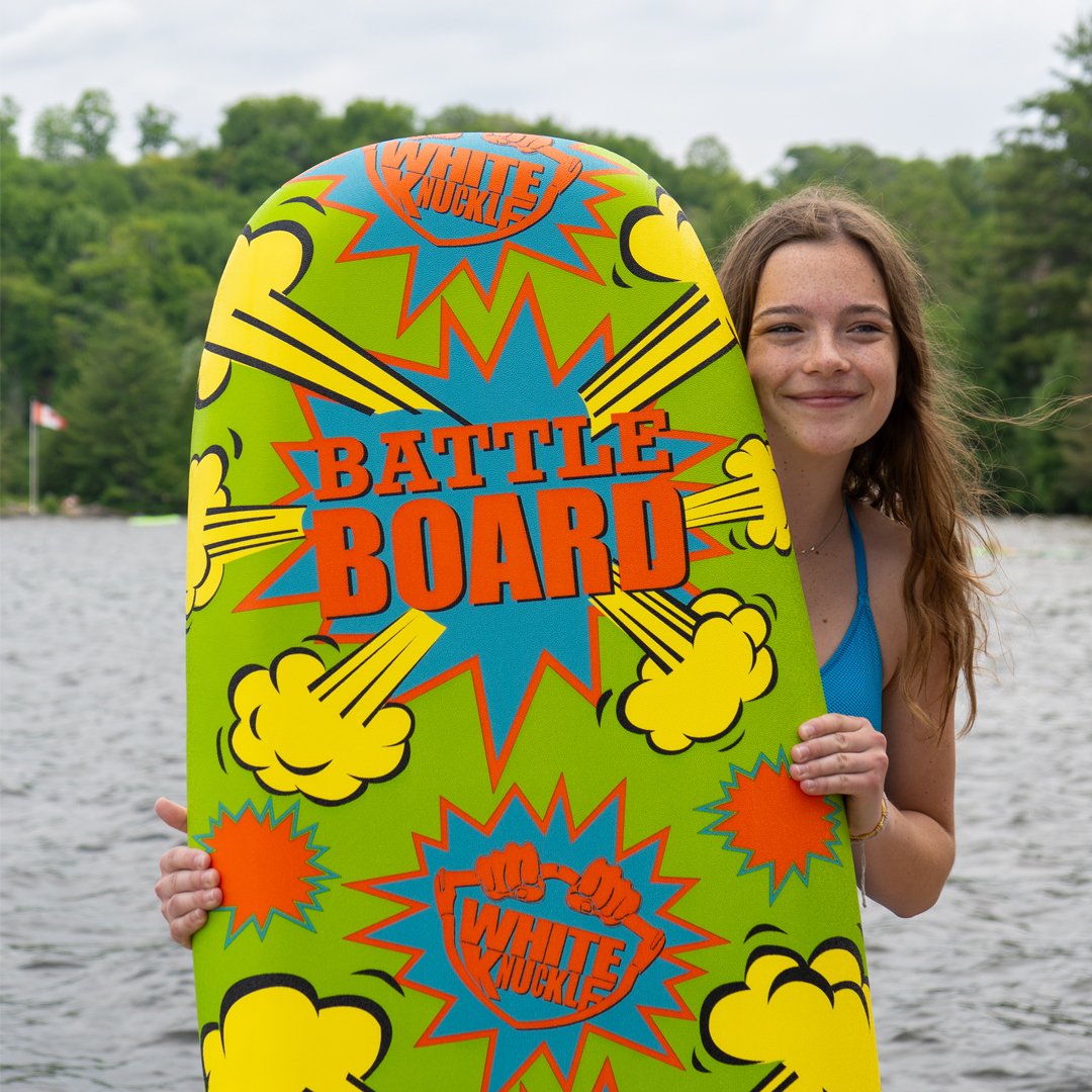 The Battleboard is perfect for all kinds of water activities, from battling the waves to chilling out! 😎

#WhiteKnuckle  #watertoys #watersports #summer #cottage #camp #fun #waterski #foamboard #towables #tube #cottagelife #tubing #wakesurf #wakeboa