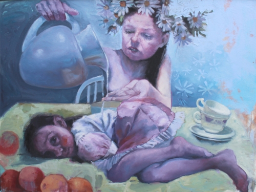 Jude harzer, Cleansing, Oil on Canvas