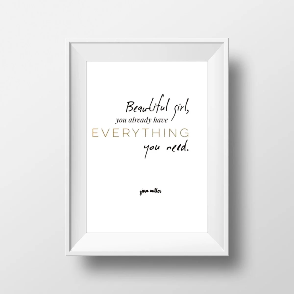 Beautiful Girl - Everything (Digital Printable PDF File)