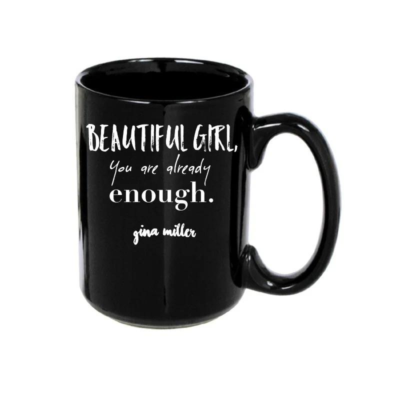 Beautiful Girl Coffee Mug (Black)