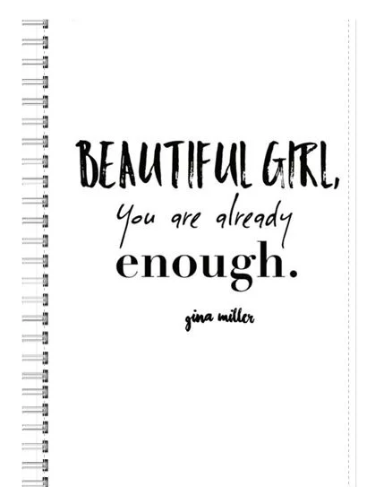 Beautiful Girl Notebook (White)