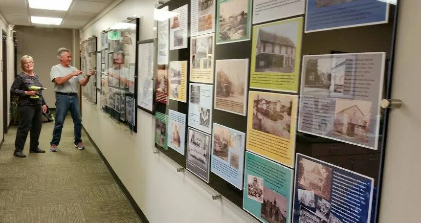 Historical installation in Western Allegheny Community Library