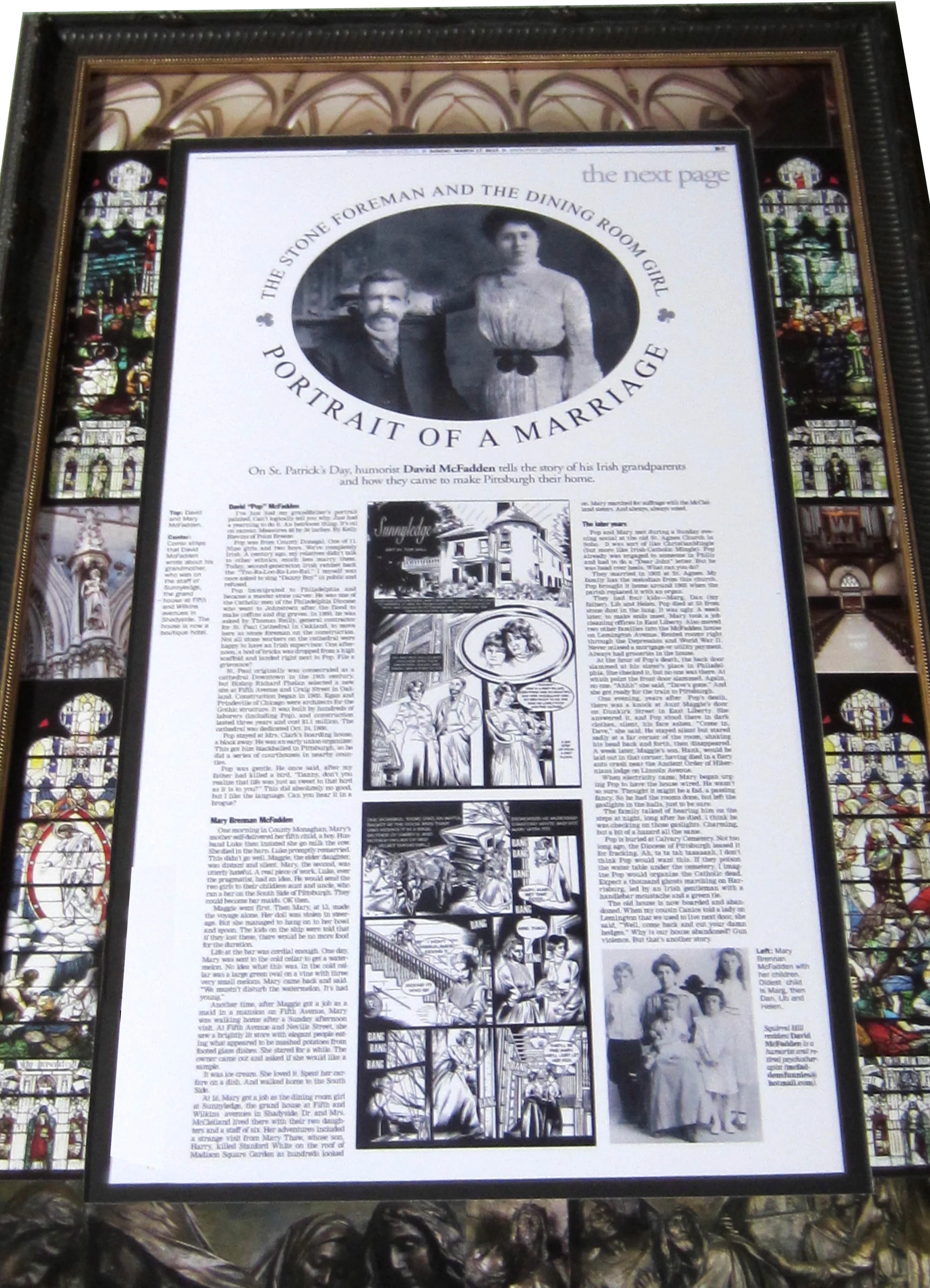 Framed article