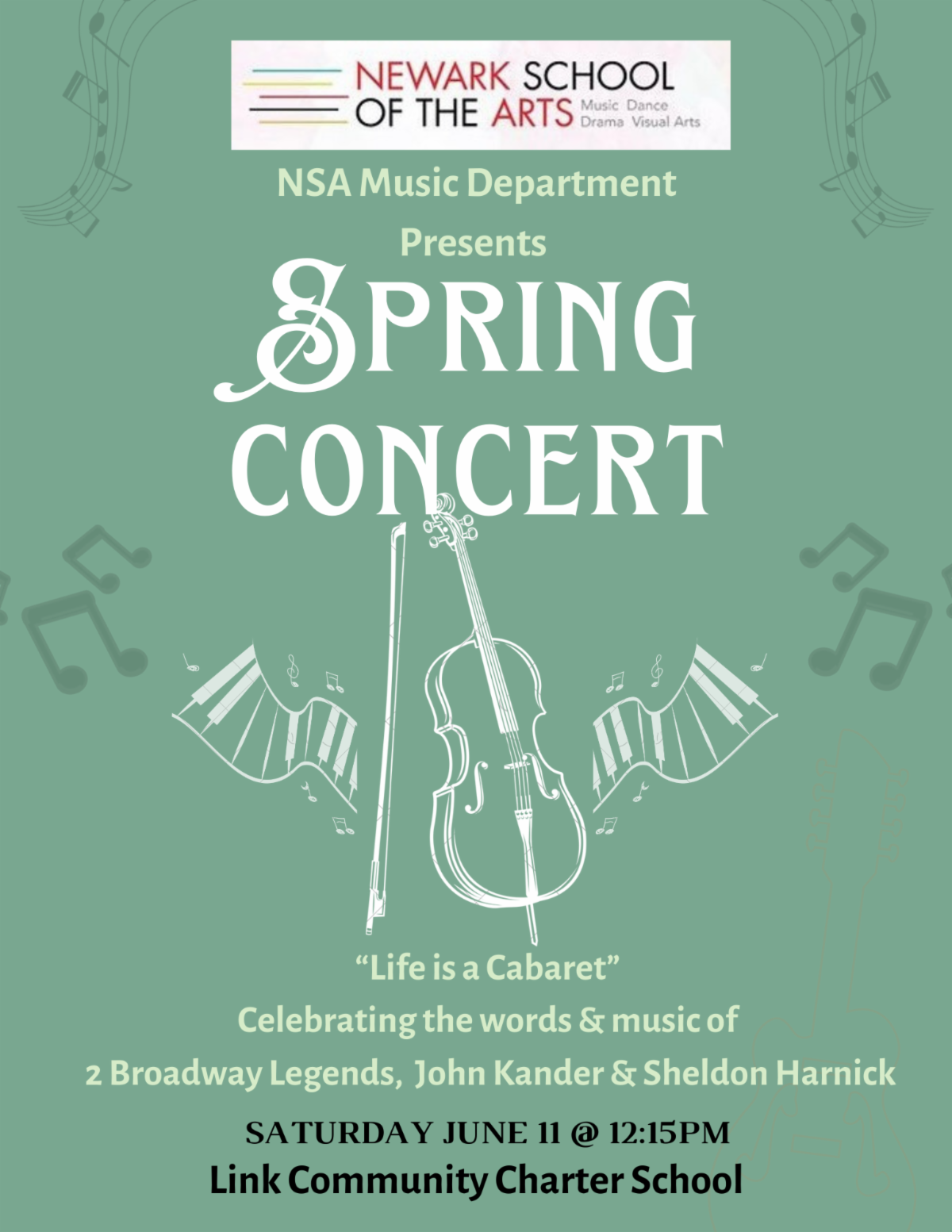 CALENDAR — Newark School of the Arts