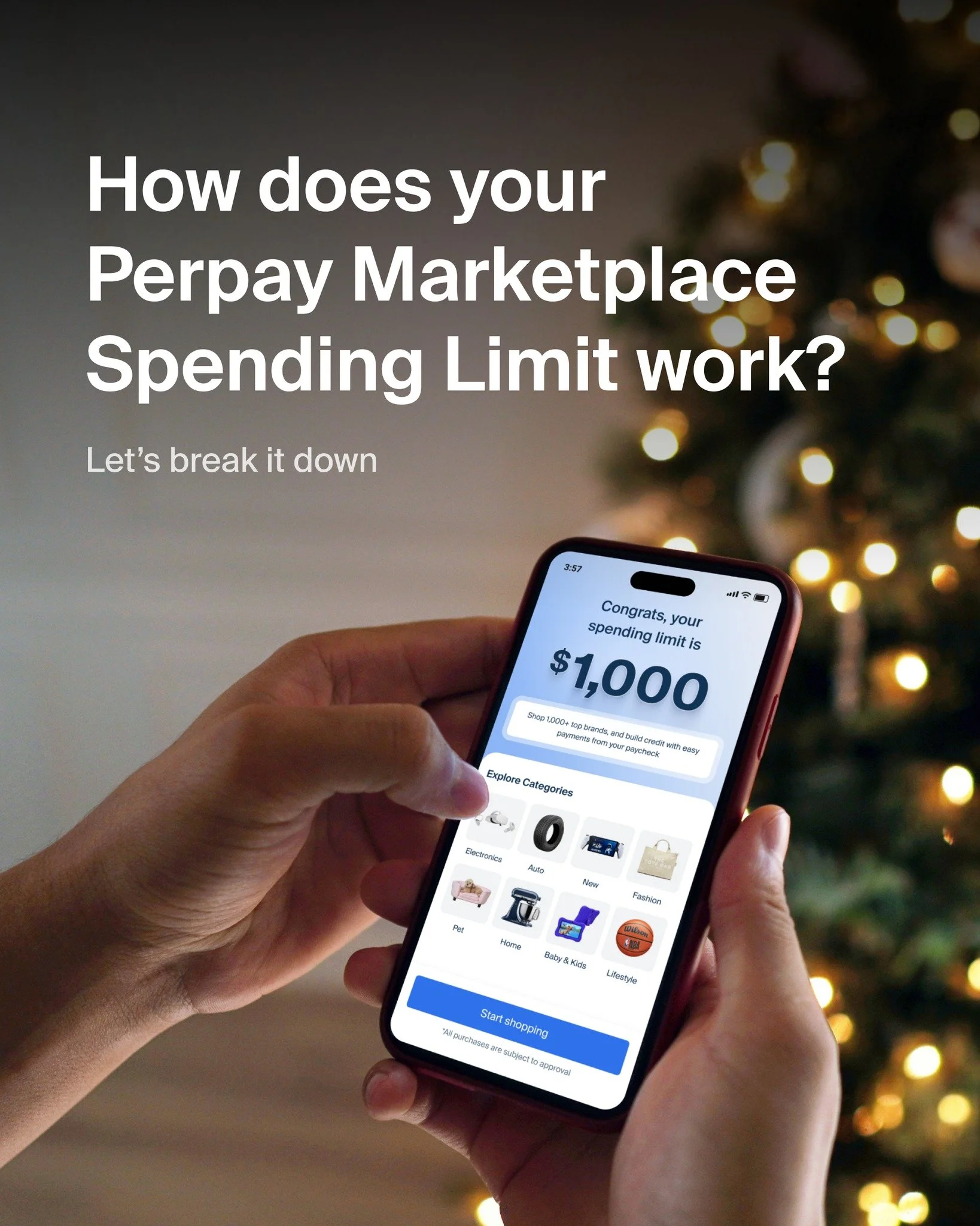 Ever wonder how your Perpay Spending Limit is determined? It's simpler than you think! 

Swipe to see how it works ➡️

* The Marketplace is Subject to Approval, See Terms for More Information
**Applying will not impact your FICO or Vantage credit sco