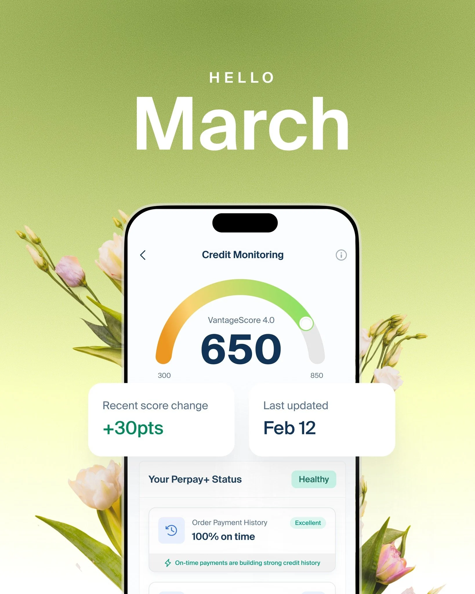 Hello March ☘️

This month, don&rsquo;t just wish for financial wins make them happen. Build credit history with every on-time payment you make using Perpay+.

Ready to paint your financial future green? Tap the link in bio to start 

Disclosures: 
T