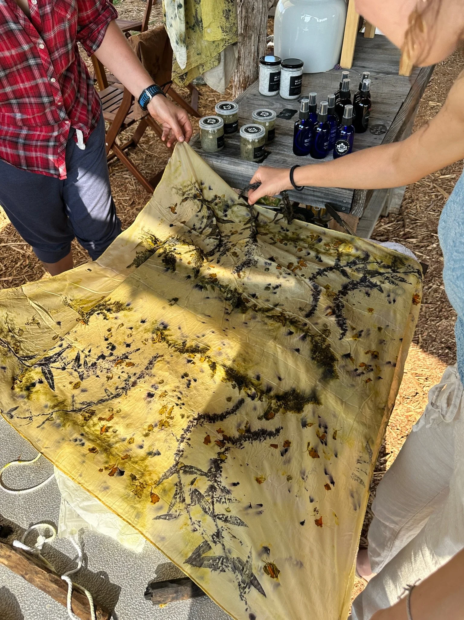 BOTANICAL DYE WORKSHOP : SILK SCARF ECO PRINTING, $125