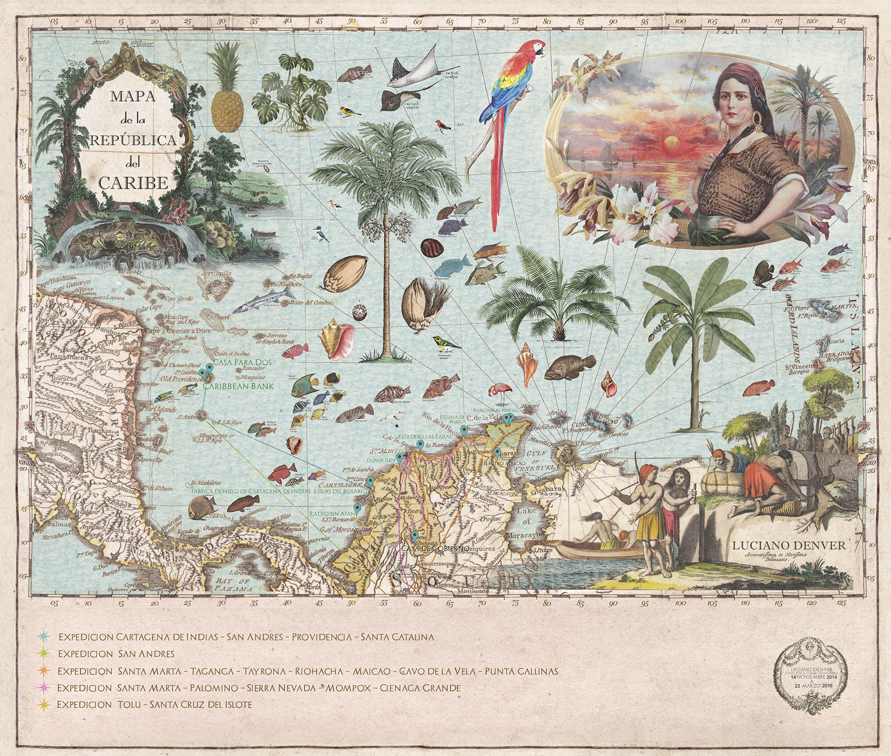 Mapa de la República del Caribe, 2016 