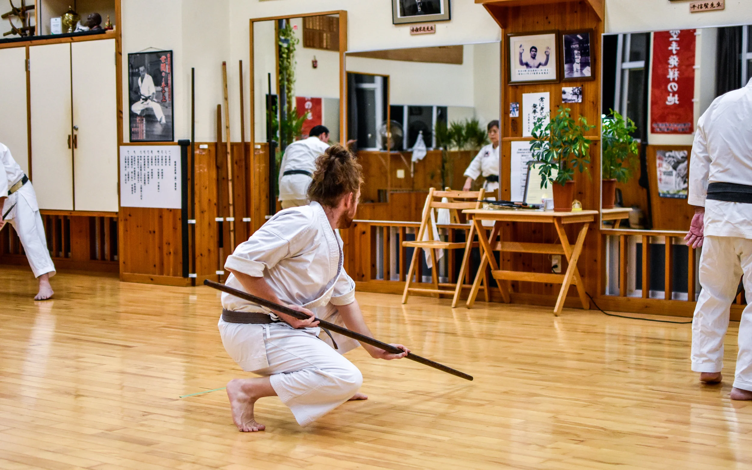 Me going through some Kata before class