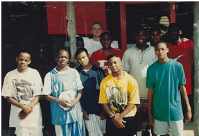 Ed’s Cabin Summer 1995: Ed shown first row second from the left