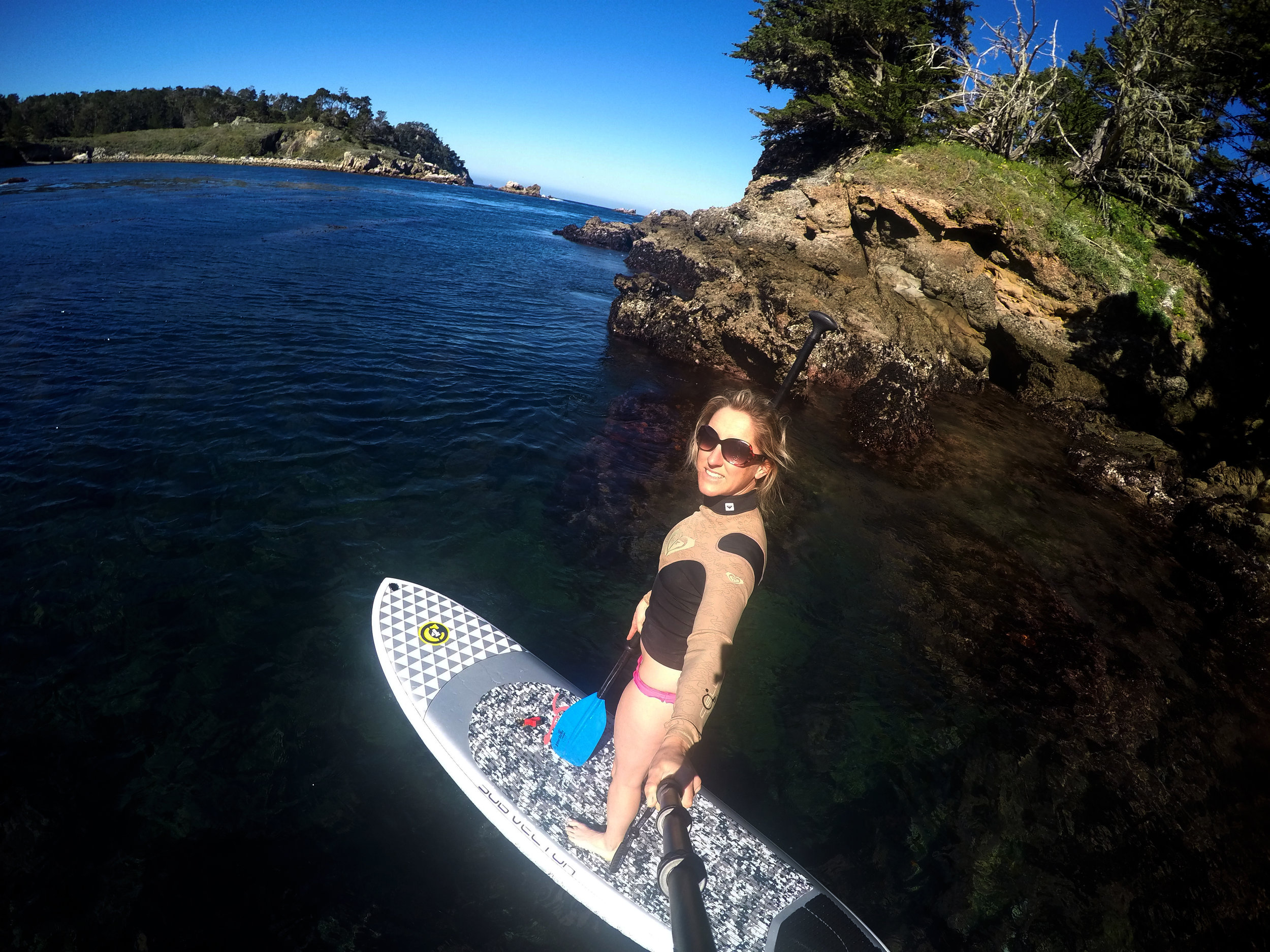  Stand up paddle boarding near Monterey California 