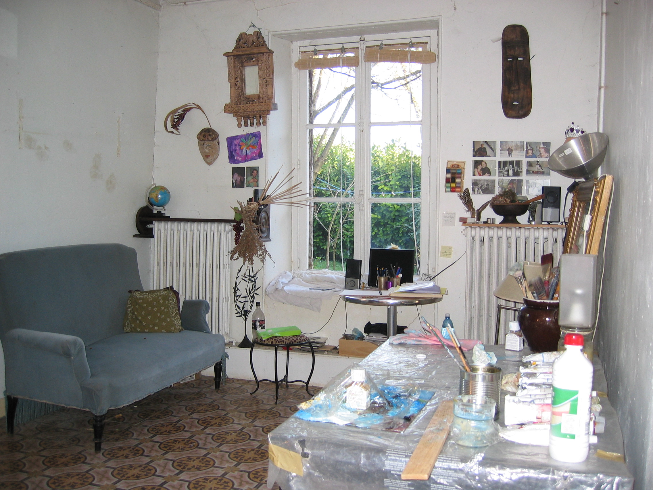 The studio in Septeuil. It was wonderful living in the Normandy landscape.