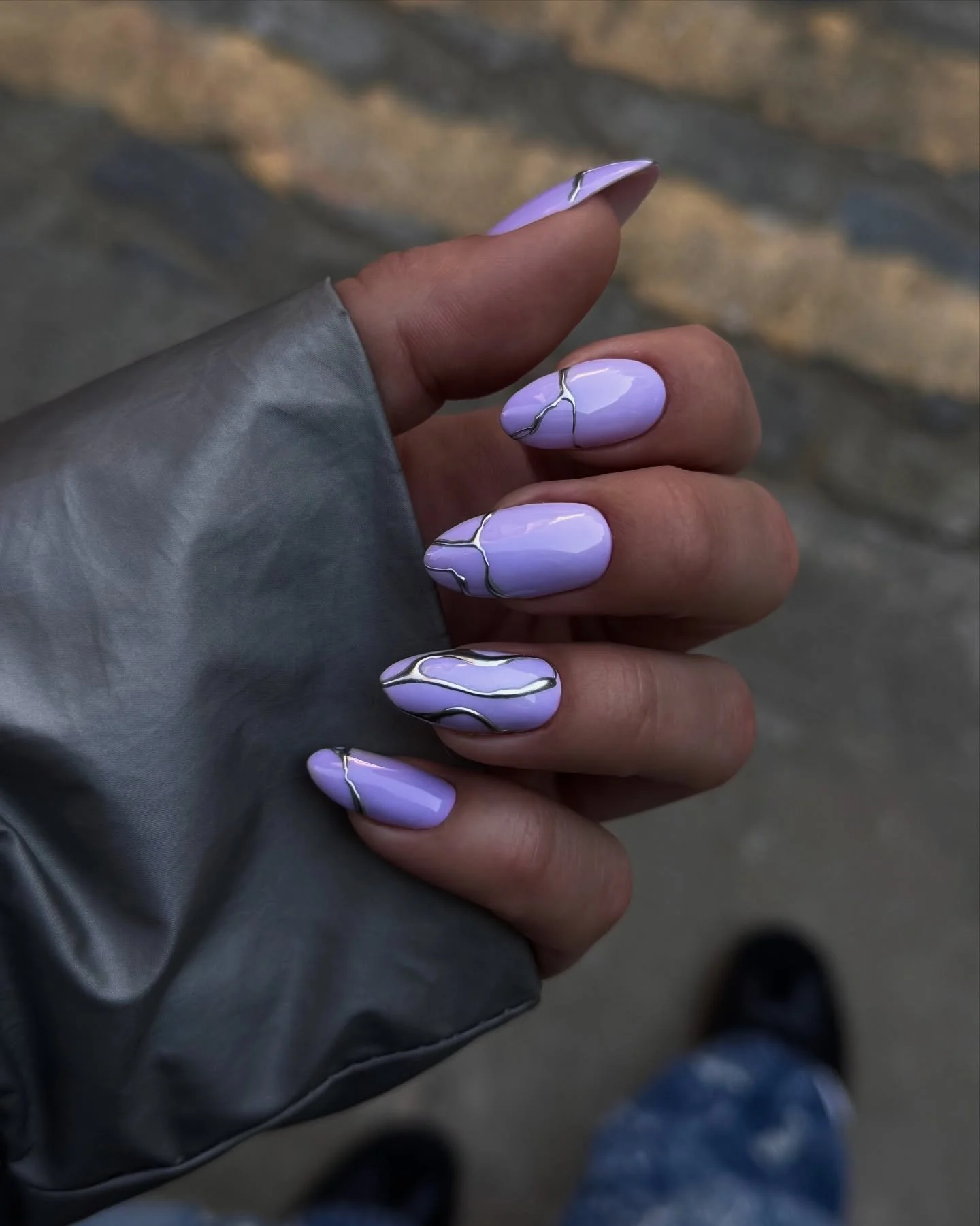 Cute lilac vibes by our Shoreditch babes 💜⛓️&zwj;💥.

Book for category 1 for this look. 🛸
.
.
.
.
.
#nailartspitalfields #nailarteastlondon #nailartshoreditch #ukranianmanicurelondon #russianmanicurelondon #biabspitalfields #лондонманикюр #лондонн