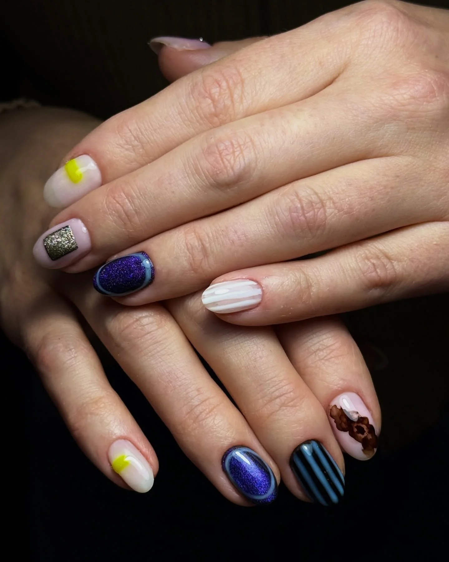 A little mix&rsquo;n&rsquo;match by our cutie #selfish_Inna 🌝🤍🫟✨.

Book for category 2 to get this look. 
.
.
.
.
#cateyenailondon #cateyenails #koreannailslondon #nailartlondon #nailartspitalfields #nailarteastlondon #nailartshoreditch #ukranianm