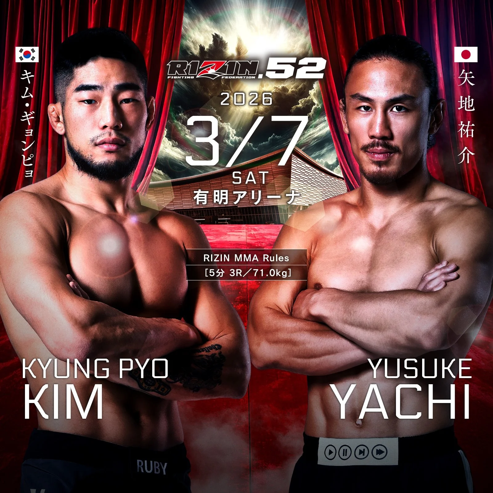 Rizin 52: Kyung Pyo Kim vs Yusuke Yachi