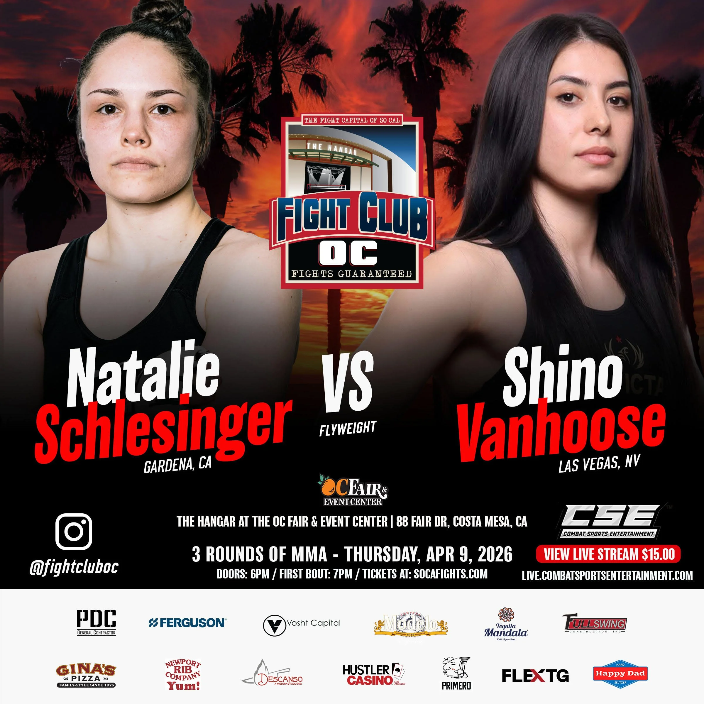 Fight Club OC: Shino VanHoose vs Natalie Schlesinger